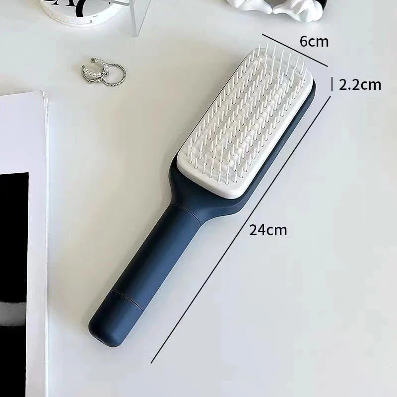 Massage Comb Scalp Hair Self Cleaning Hairbrush Rotating Retractable Anti Static Automatic Rotating Lifting Anti-Hair Loss ﻿